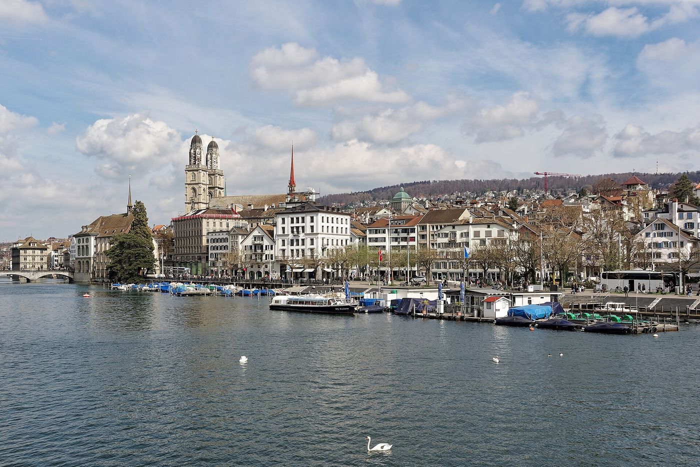 The Limmat River in central Zurich. Swiss German-speaking cantons have debated for a decade whether French belongs in primary school.