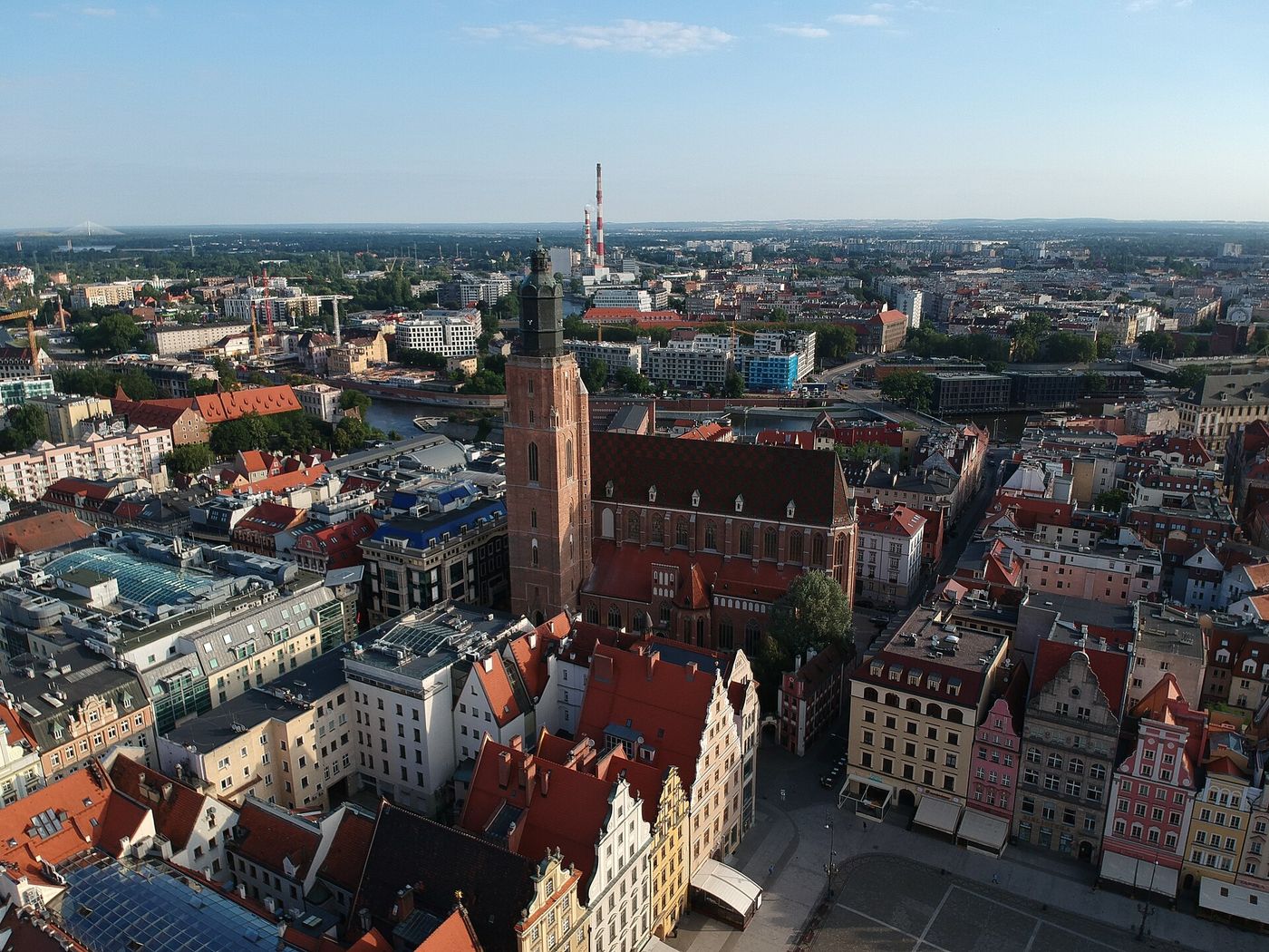 The market square in Wrocław. The city’s manufacturing belt employs tens of thousands of workers from abroad.