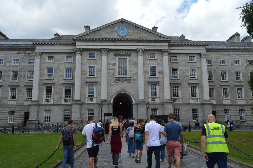 Trinity College Dublin, one of the universities whose students increasingly commute from towns far outside the capital.
