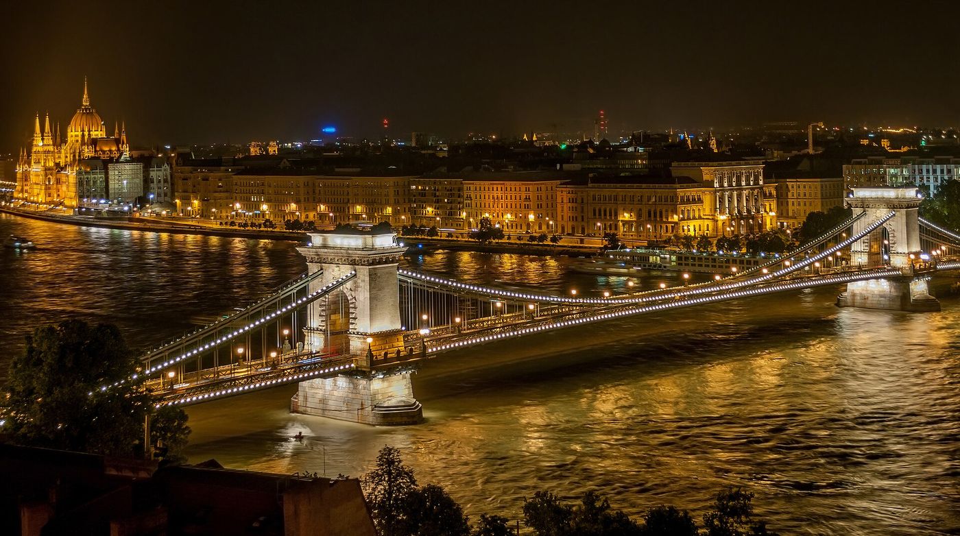 The Danube at Budapest, one of four capitals on the river that Zoltán Ferencz travels in his new history.