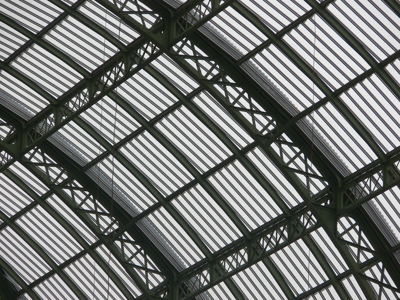 The glass roof of the Grand Palais in Paris, which hosted the city’s largest contemporary art fair this week.