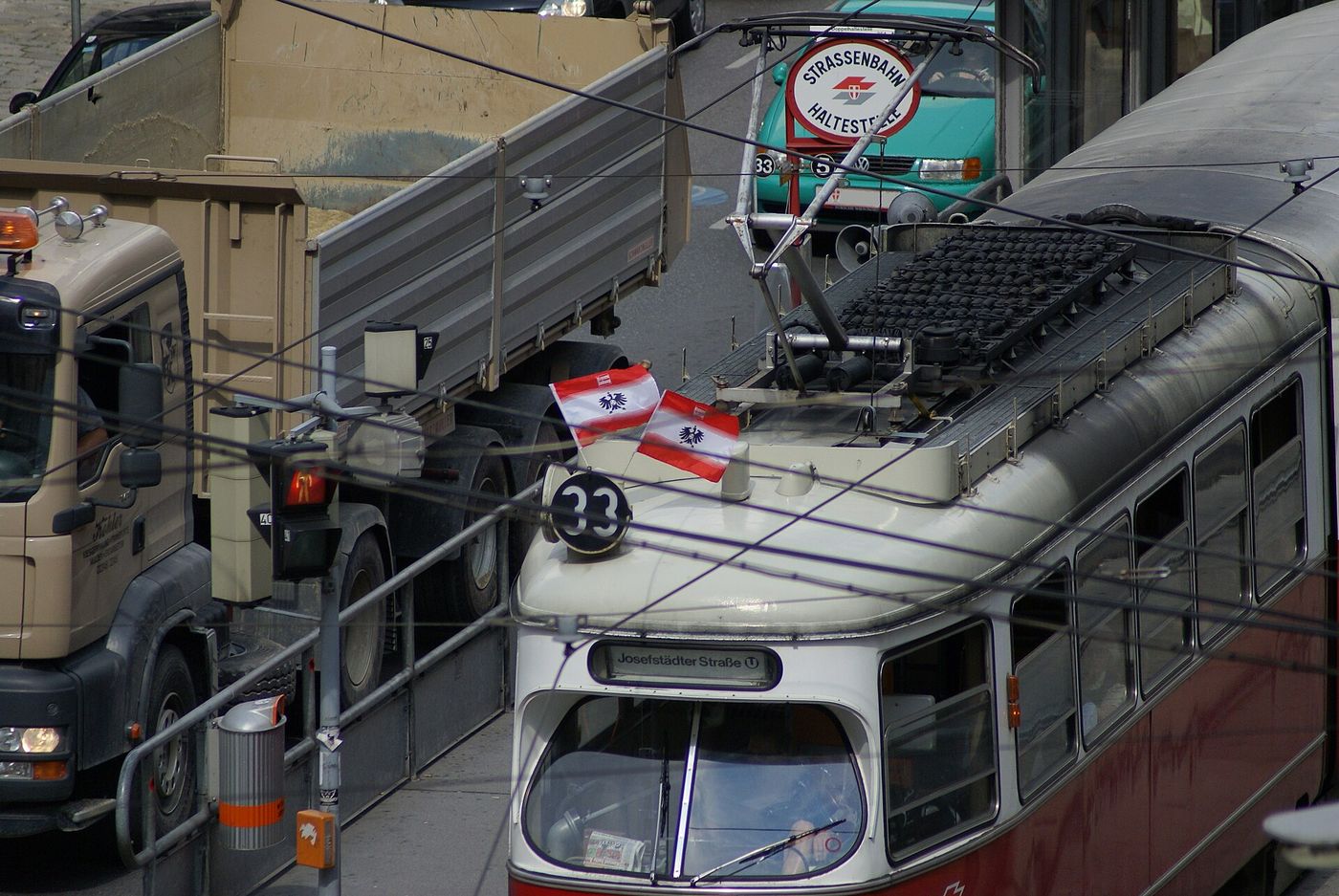 A tram on line 33 in Vienna.